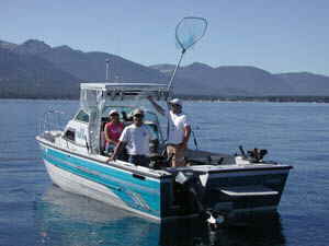 The crystal ble waters of Lake Tahoe guest provide excellent fishing year round