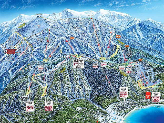 Heavenly Valley Ski Map