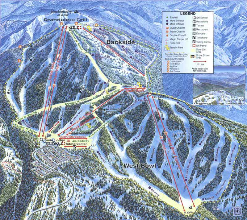 sierra Tahoe Ski Resort Map - this resort is just  15 miles for Accommoation Tahoe  vacation rentals.